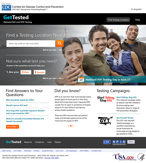 Get Tested Website