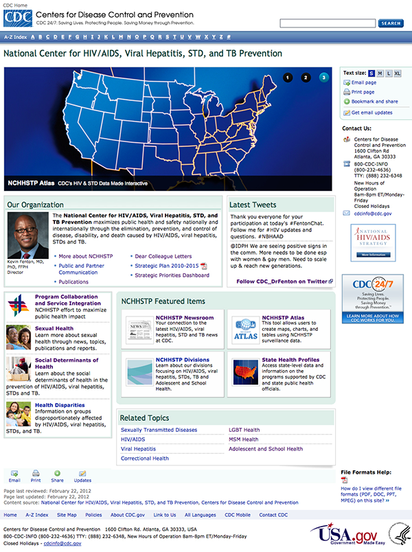 NCHHSTP Redesign Website